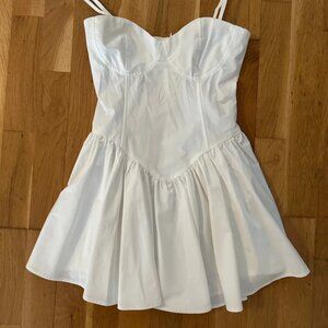 White mini dress boohoo